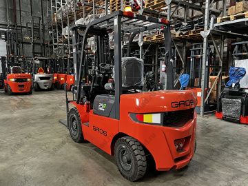 Электропогрузчик вилочный 2.5 тонны GROS LG25EFL с высоким клиренсом (батарея Li-ion, завод LONKING)